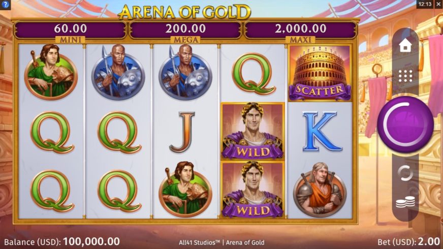 Arena of Gold slot screen 1