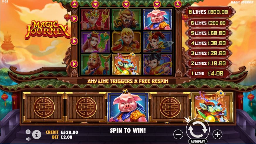 Magic Journey slot screen 1