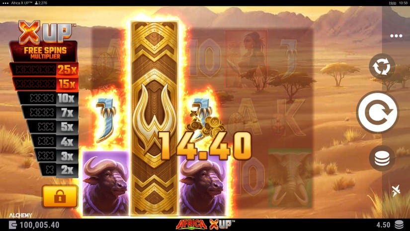 Africa X Up slot screen 2