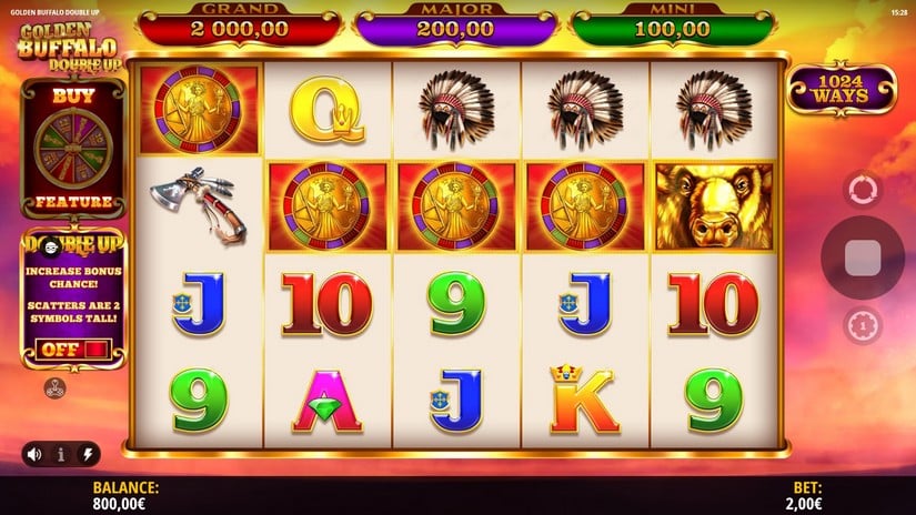 Golden Buffalo Double Up slot screen 2