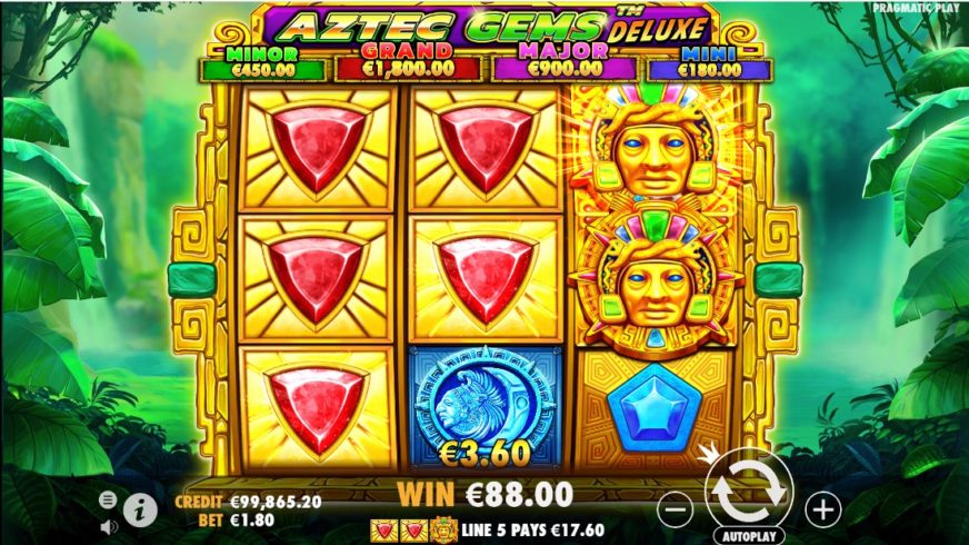 Aztec Gems Deluxe slot screen 2