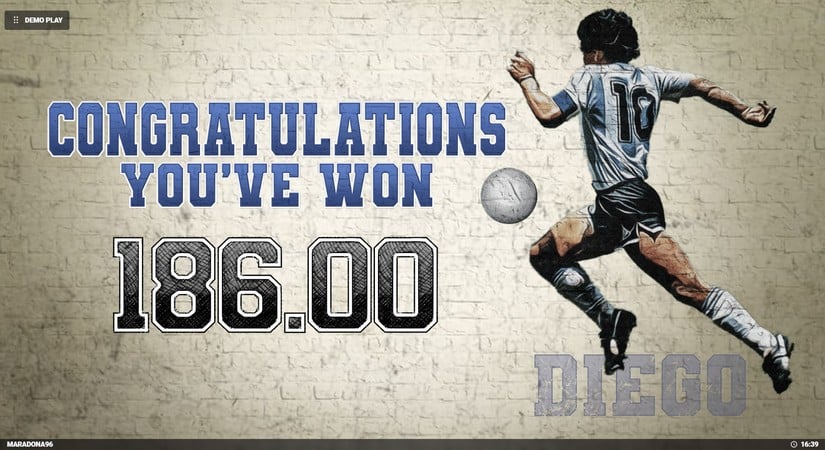 D10S Maradona slot screen 9