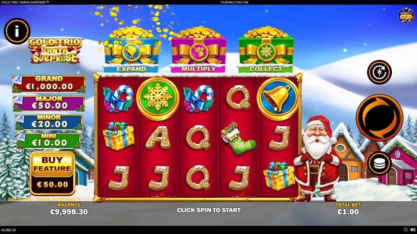 Gold Trio Santa Surprise slot screen 1
