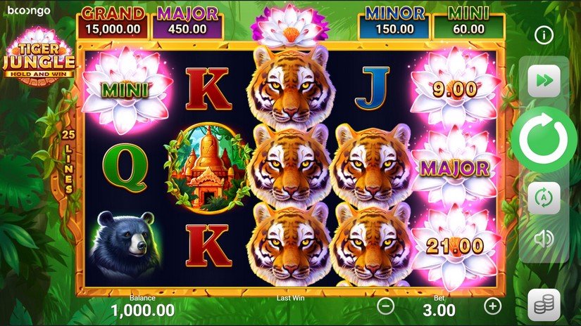 Tiger Jungle slot screen 1