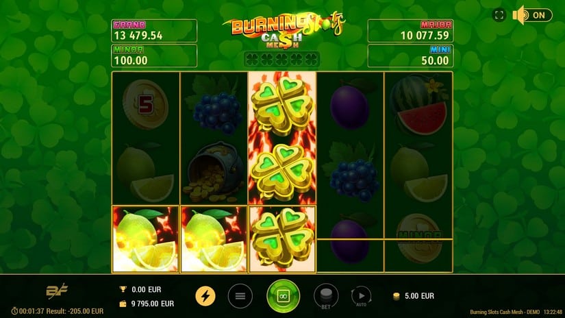 Burning Slots Cash Mesh slot screen 4