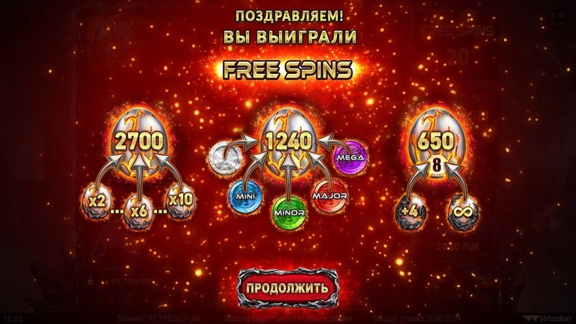 Sizzling Eggs™ Grand Platinum Edition slot screen 3