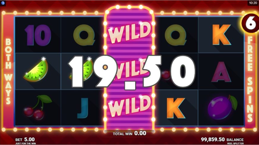 Reel Splitter slot screen 6