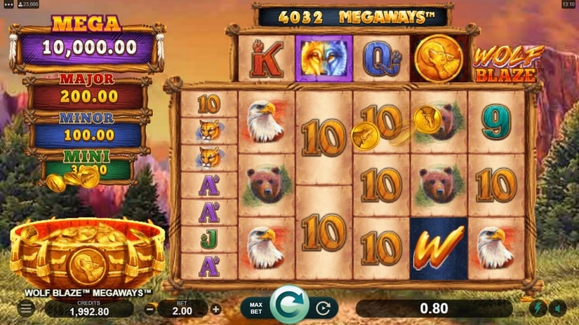 Wolf Blaze Megaways slot screen 2