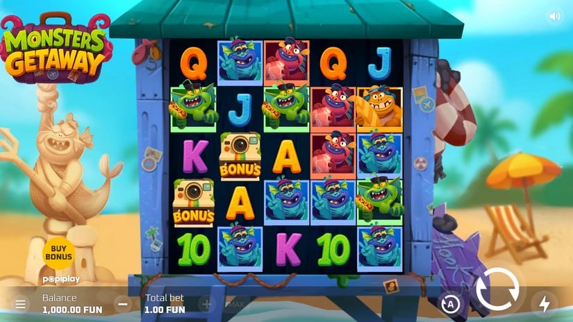 Monsters Getaway slot screen 1
