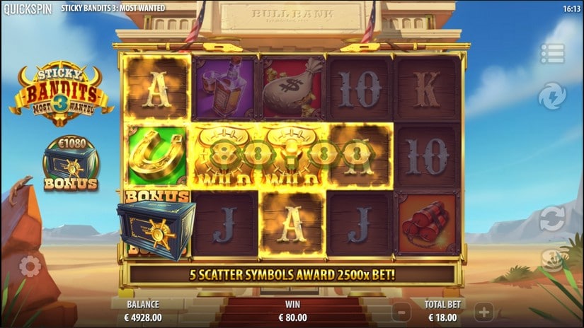 Sticky Bandits 3 Most Wanted slot screen 2
