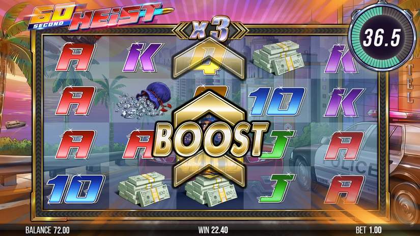 60 Second Heist slot screen 2