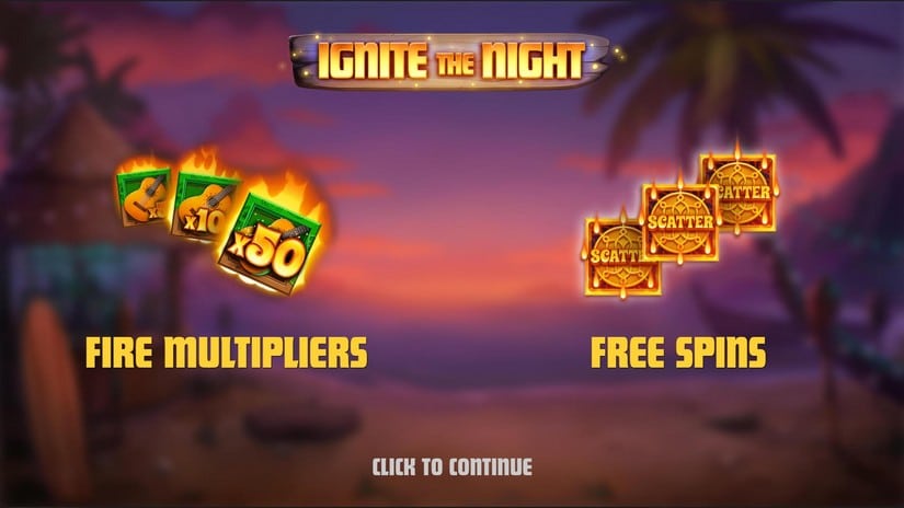 Ignite The Night slot screen 1