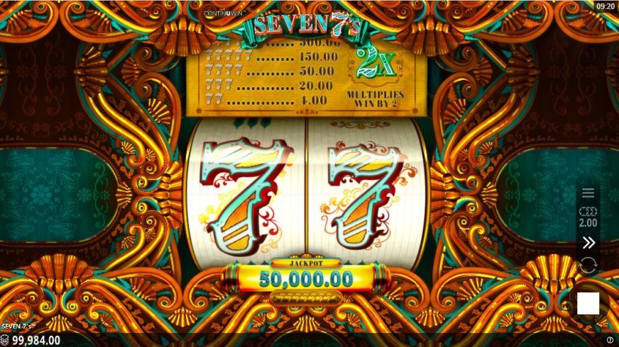 Seven 7’s slot screen 2