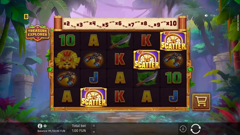 Treasure Explorer slot screen 2
