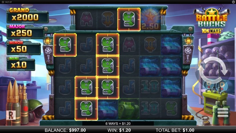 Battle Bucks 10k Ways slot screen 2