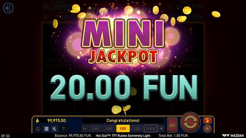 Hot Slot™: 777 Rubies Extremely Light slot screen 4