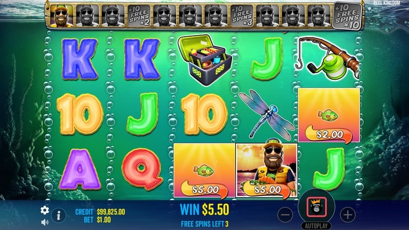 888 Big Bass Bonanza slot screen 4