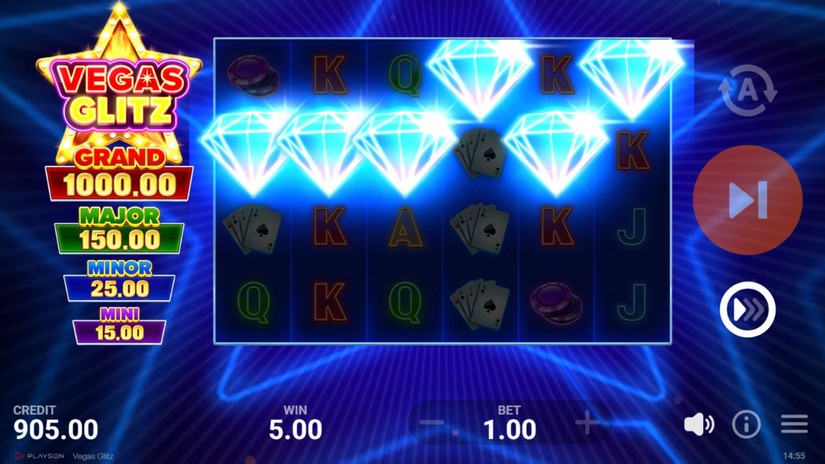 Vegas Glitz slot screen 2
