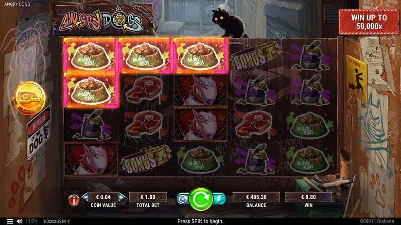 Angry Dogs slot screen 2