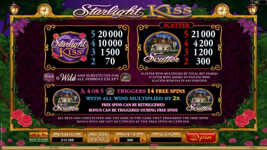 Starlight Kiss slot screen 3