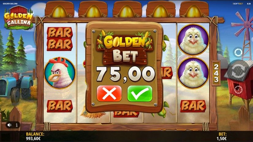 Golden Gallina slot screen 4