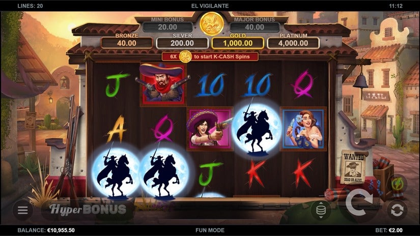 El Vigilante slot screen 2