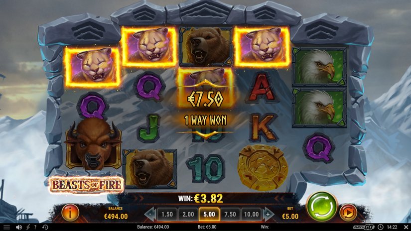Beasts of Fire slot screen 5