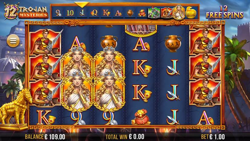 12 Trojan Mysteriesa slot screen 1