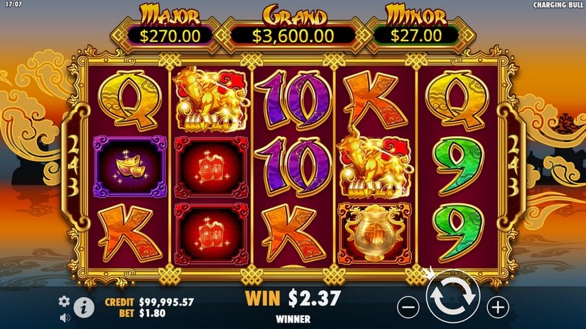 Raging Bull slot screen 2