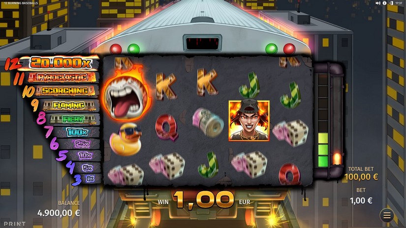 12 Burning Baseballs slot screen 4