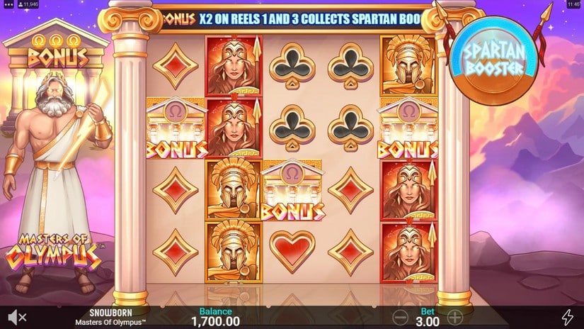 Masters of Olympus slot screen 2