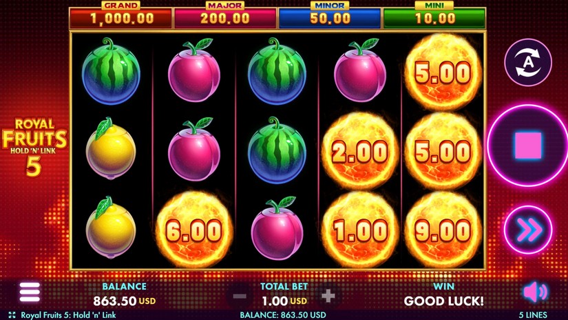 Royal Fruits 5 slot screen 2