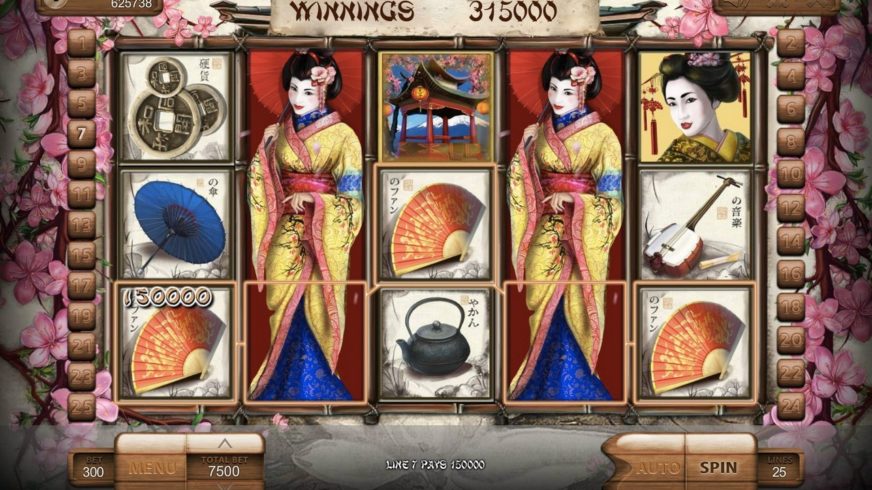 Geisha slot screen 1