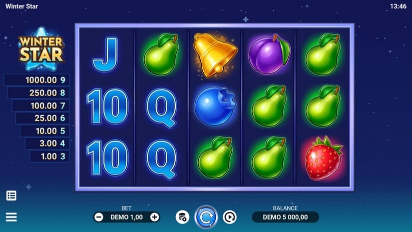 Winter Star slot screen 1