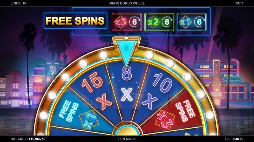 Miami Bonus Wheel slot screen 3