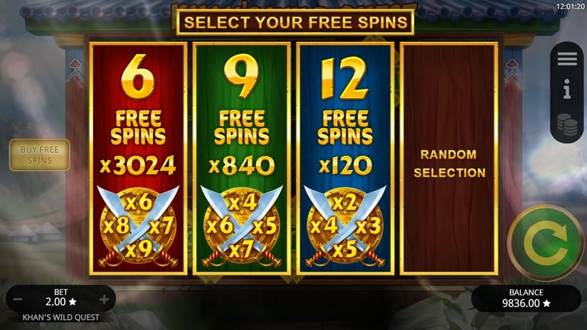 Khan’s Wild Quest slot screen 4