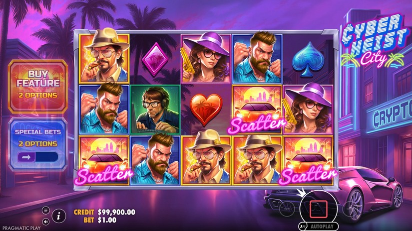 Cyberheist City slot screen 2