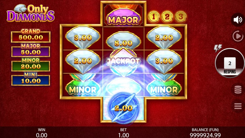 Only Diamonds slot screen 4