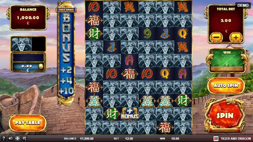 Tiger and Dragon slot screen 1