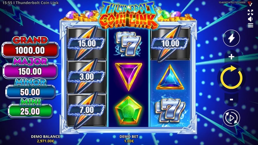 Thunderbolt Coin Link: Running Wins slot screen 2
