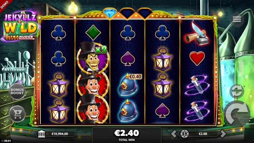 Jekyllz Wild Ultranudge slot screen 2
