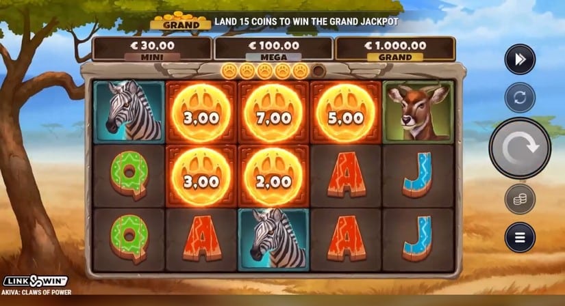 Akiva Claws of Power slot screen 1