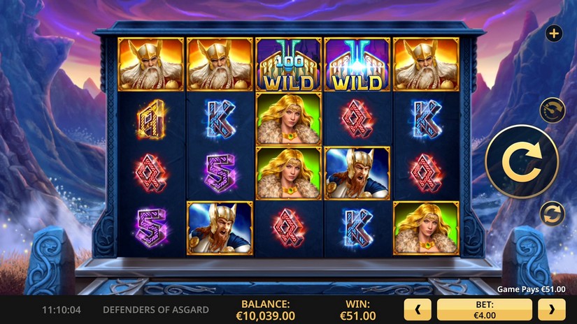 Defenders of Asgard slot screen 1