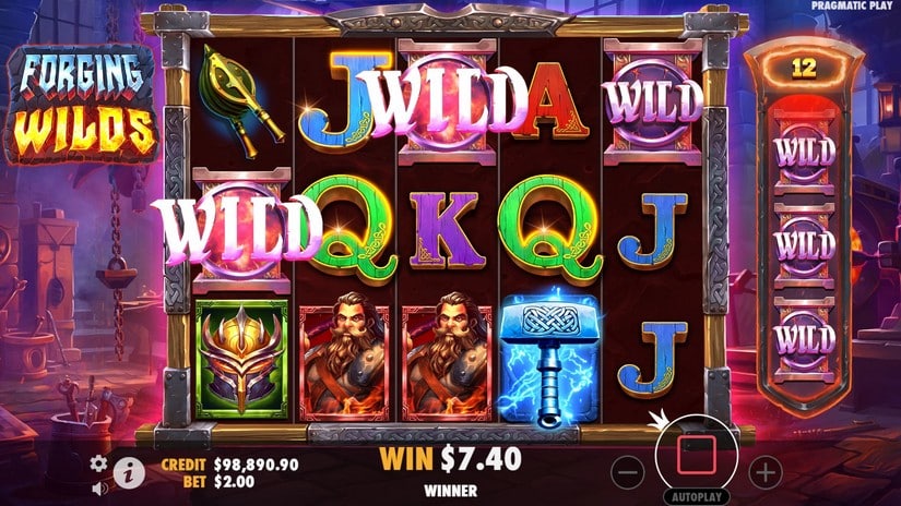 Forging Wilds slot screen 4