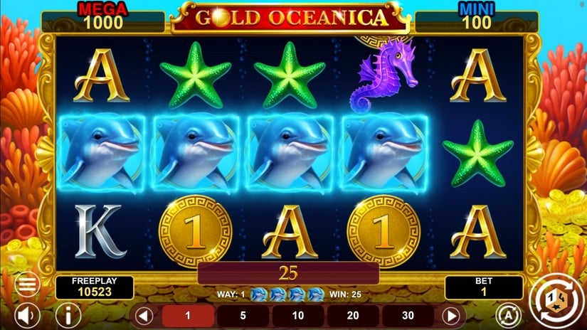Gold Oceanica Hold And Win slot screen 3