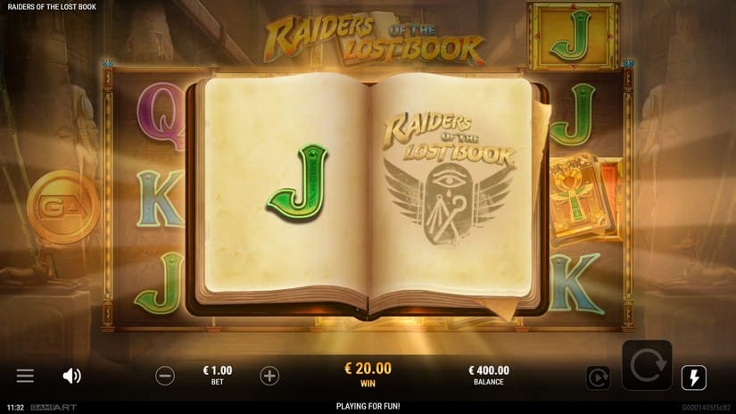 Raiders of the Lost Book slot screen 4
