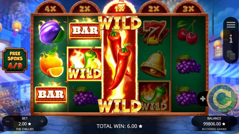 The Chillies slot screen 5