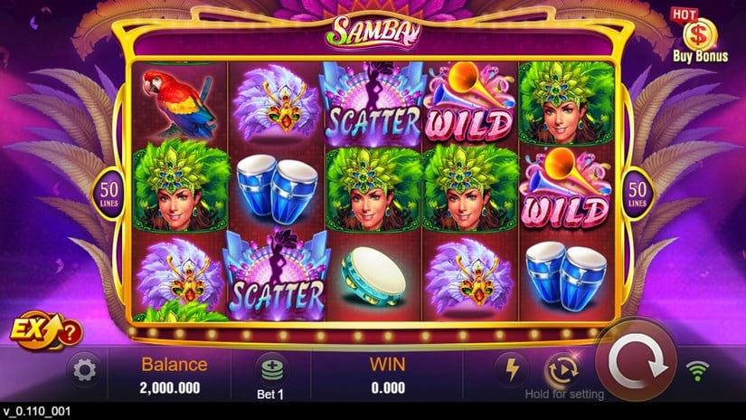 Samba slot screen 1