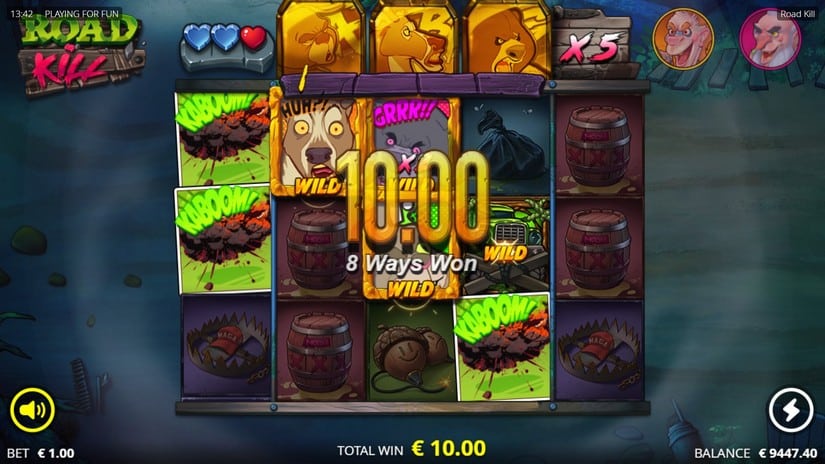 Roadkill slot screen 6