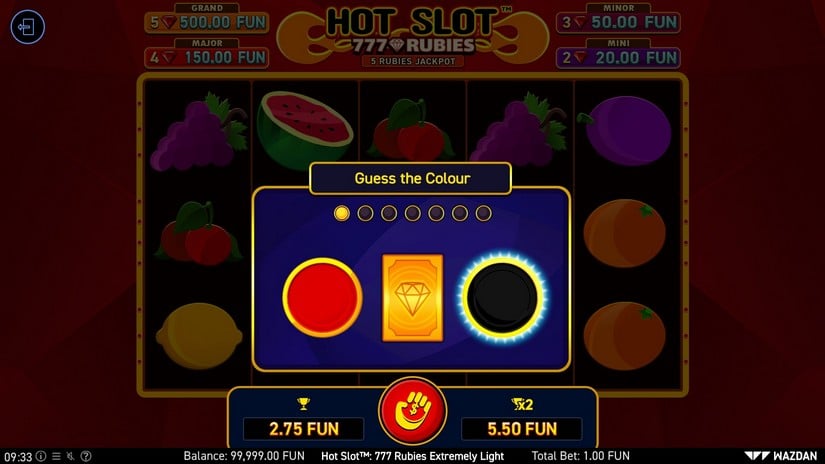 Hot Slot™: 777 Rubies Extremely Light slot screen 3